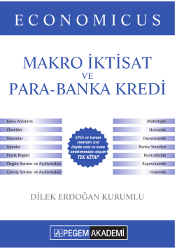 MAKRO İKTİSAT PARA-BANKA KREDİ