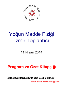 Yoğun Madde Fiziği İzmir Toplantısı