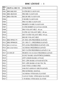 BMC LİSTESİ