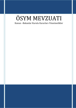 Kanun &ndash;Bakanlar Kurulu Kararları