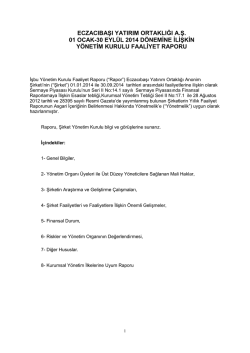 2014 YK Faaliyet Raporu - 3. &Ccedil;eyrek