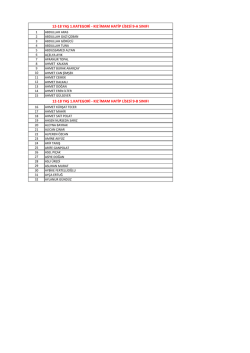 12-18 YAŞ 1.KATEGORİ - KIZ İMAM HATİP LİSESİ 9-A SINIFI 12