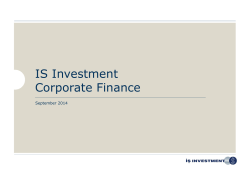 IS Investment Corporate Finance