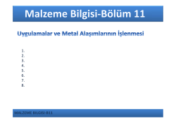 MALZEME BILGISI-B11 1. 2. 3. 4. 5. 6. 7. 8.