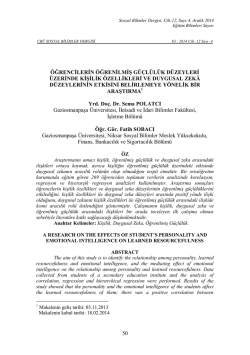 Yrd. Do&ccedil;. Dr. Sema POLATCI - Sosyal Bilimler Enstit&uuml;s&uuml;