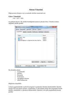 Sistem Yonetimi