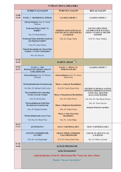 bilimsel program - &Ccedil;ocuk Ergen Kongre