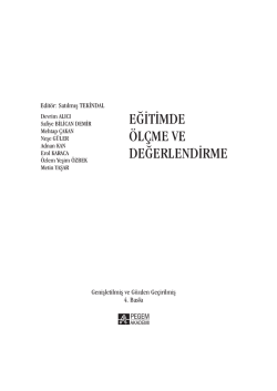 EĞİTİMDE &Ouml;L&Ccedil;ME VE DEĞERLENDİRME