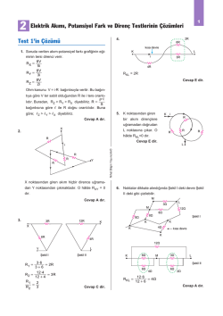 Elektrik Akımı, Potansiyel Fark ve Diren&ccedil;