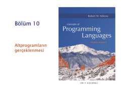 Alt programların ger&ccedil;eklenmesi