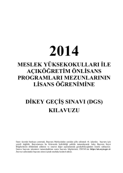 Dikey Ge&ccedil;iş Sınavı(DGS)