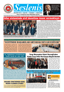 Nisan-Sayı: 145 - Ceza ve Tevkifevleri Genel M&uuml;d&uuml;rl&uuml;ğ&uuml;