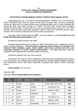 T.C. SİLİVRİ ADLİ YARGI İLK DERECE