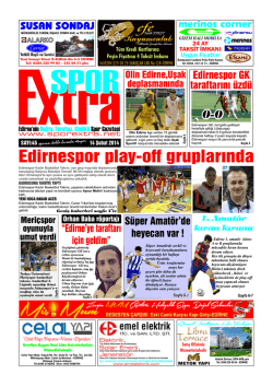 Edirnespor play-off gruplarında