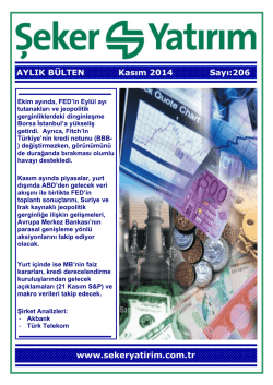 AYLIK B&Uuml;LTEN Kasım 2014 Sayı:206 www