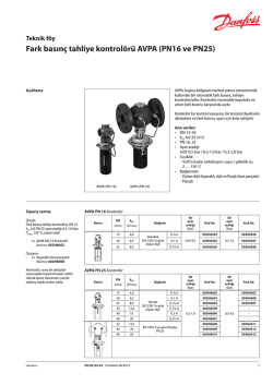 Fark basın&ccedil; tahliye kontrol&ouml;r&uuml; AVPA (PN16 ve PN25)