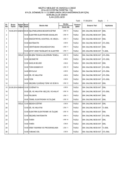 10-11-12 sınıf öğrenciler için sorumluluk sınav tarihleri