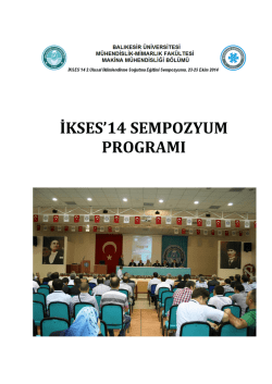 Sempozyum programı i&ccedil;in tıklayınız.