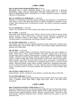 1. SINIF 1. D&Ouml;NEM MKM 105 MEKATRONİK