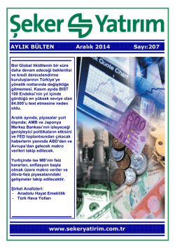 AYLIK B&Uuml;LTEN Aralık 2014 Sayı:207 www