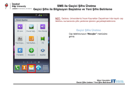 SMS ile Ge&ccedil;ici Şifre &Uuml;retme