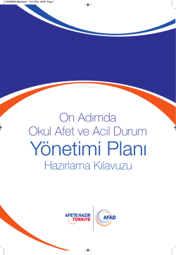 on adımda okul afet ve acil durum y&ouml;netimi planı hazırlama kılavuzu
