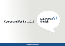 Course and Fee List 2015