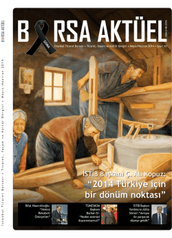 Mayıs - Haziran 2014 - İstanbul Ticaret Borsası