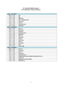 24. Ulusal Özel Eğitim Kongresi programına ulaşmak