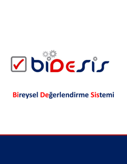 Kullanma Kılavuzu - Bireysel Değerlendirme Sistemi