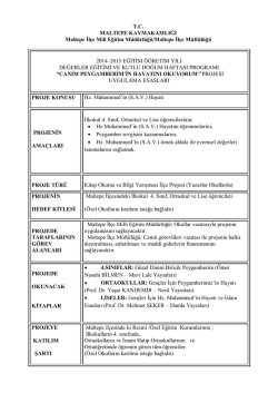 T.C. MALTEPE KAYMAKAMLIĞI Maltepe Ġl&ccedil;e Mili Eğitim M&uuml;d&uuml;rl&uuml;ğ&uuml;