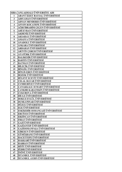 anlaşmalı &uuml;niversiteler