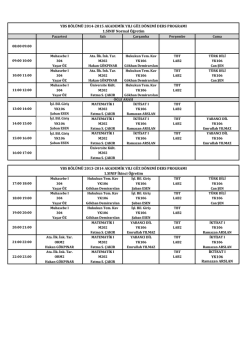 İKTİSAT I YK106 Ramazan ARSLAN YBS B&Ouml;L&Uuml;M&Uuml; 2014-2015