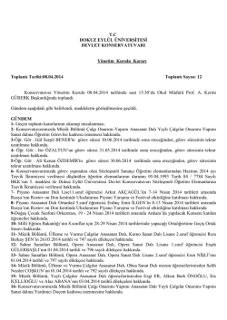 T.C DOKUZ EYL&Uuml;L &Uuml;NİVERSİTESİ DEVLET KONSERVATUVARI