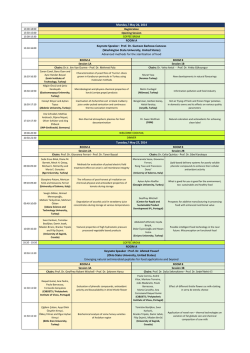 SCIENTIFIC PROGRAMME *New - nafi 2014