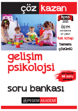 KPSS Eğitim Bilimleri Gelişim Psikolojisi Tamamı