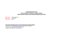 Kimya Anabilim Dalı - Yüzüncü Yıl Üniversitesi