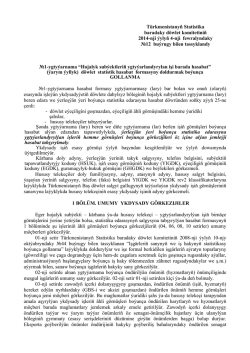 Gollanma - T&uuml;rkmenistanyň Statistika baradaky d&ouml;wlet komiteti