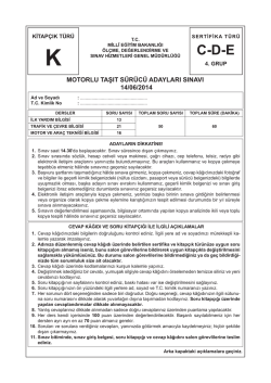 E Sınıfı Ehliyet Sınav Soruları N Kitap&ccedil;ığı