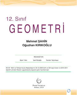 Ünite 1: Uzayda Vektör, Doğru ve Düzlemin Analitik İncelenmesi