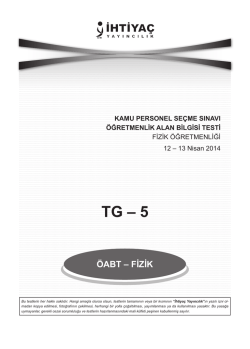 TG &ndash; 5 - İhtiya&ccedil; Yayıncılık