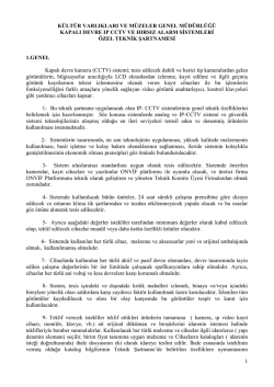2014 Yılı K&uuml;lt&uuml;r ve Turzim Bakanlığı Kapalı Devre IP CCTV ve Hırsız