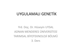letal genler - Adnan Menderes Üniversitesi
