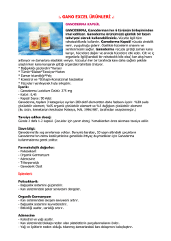 &Uuml;r&uuml;nler - Gano Excel Dortyol