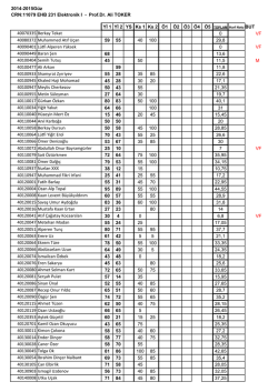2014-2015Güz CRN:11079 EHB 231 Elektronik I