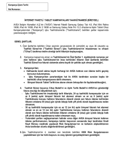 İNTERNET PAKETLİ TABLET KAMPANYALARI