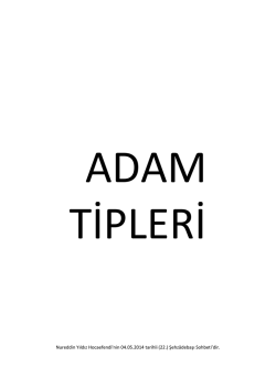 Adam Tipleri - sosyal doku derneği̇
