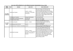Sağlık Hizmetleri MYO 1. Sınıflar ve Tüm Bölümler