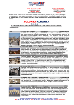 POLONYA-ALMANYA - Yiv Tour Turizm Seyahat Acentası
