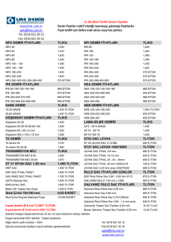 G&uuml;ncel Demir &Ccedil;elik Fiyatları